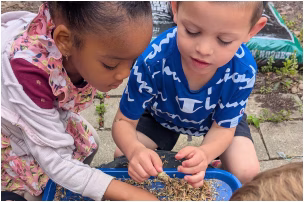 three pre-school children