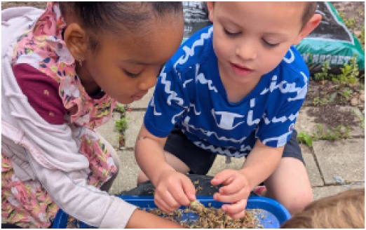 three pre-school children