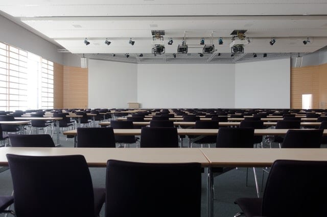 Room where assistive listening devices can help those with hearing loss 